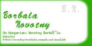 borbala novotny business card